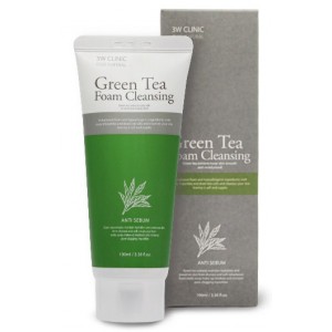 Пенка для умывания Зеленый чай 3W Clinic Green Tea Foam Cleansing, 100 мл