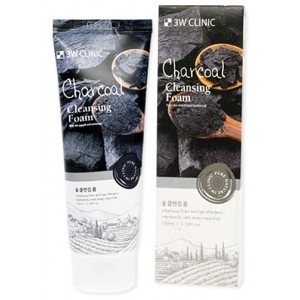 Пенка для умывания с углем 3W Clinic Charcoal Cleansing Foam, 100 мл