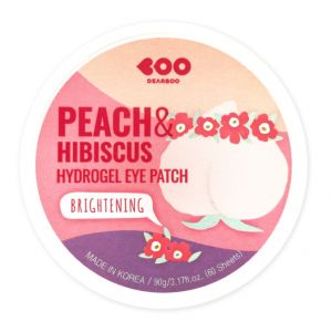 Патчи с экстрактом персика и гибискуса Dearboo Brightening Hydrogel Eye Patch Peach Hibiscus