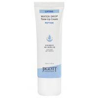 Крем для лица с пептидами осветляющий Jigott Lifting Water Drop Tone-up Cream Peptide, 50 мл